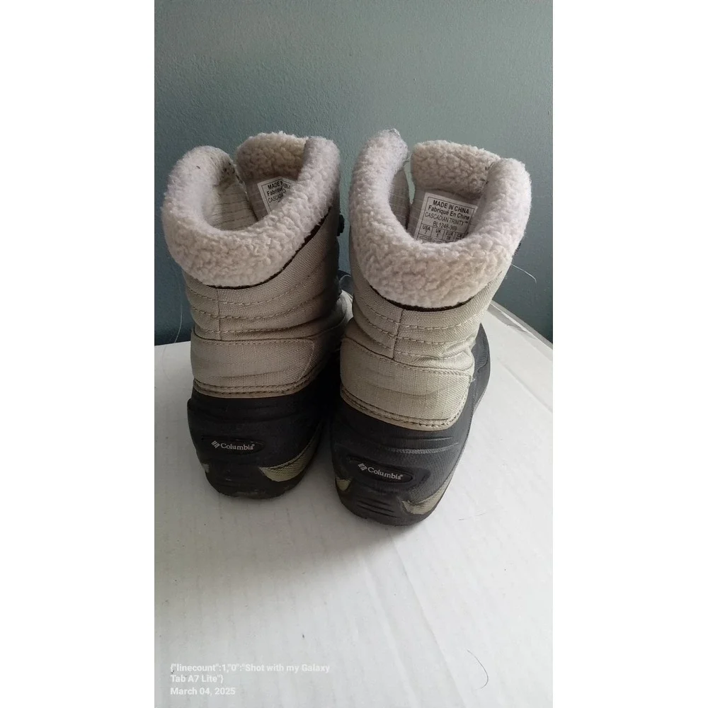 Columbia Snow Boots Winter Waterproof Insulated‎ Warm Beige Black Size?